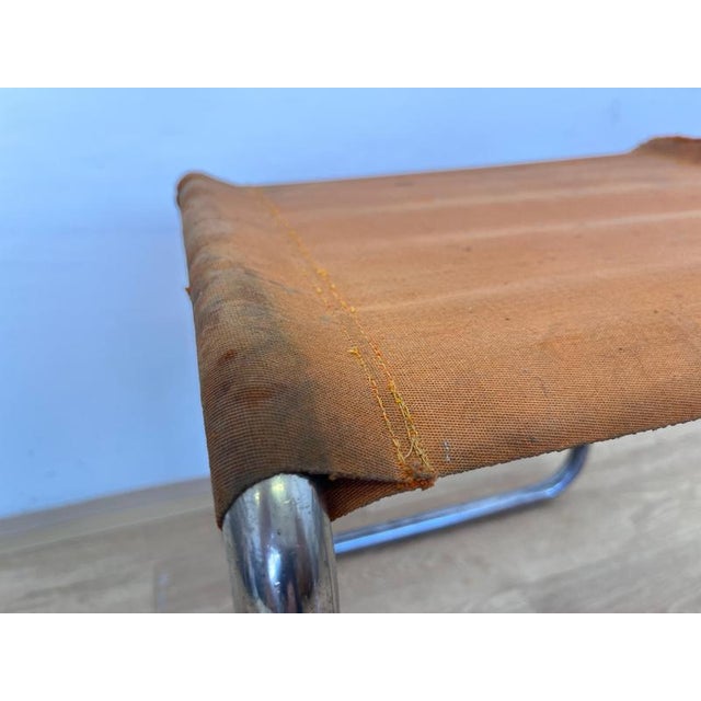 1920s Bauhaus Tubular Chrome Steel Stool from Eisengarn, 1930 For Sale - Image 5 of 11