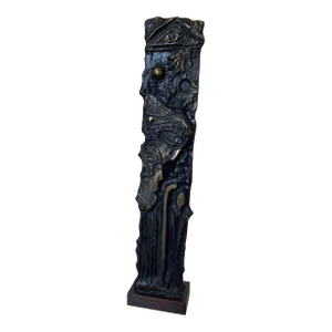 Vintage 1970’s Brutalist Bronze Signed Sculpture