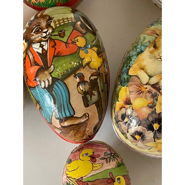 Antique German Easter Eggs Papier Mache For Sale - Image 4 of 7