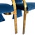 1980s Carson’s of High Point Blue Velvet & Brass Dining Chairs, Set of Four For Sale - Image 13 of 16