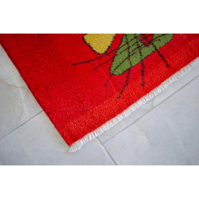 Vintage Hand Knotted Turkish Rug Mid-Century Zeki Muren Desing Area Rug - 5′1″ X 8′1″ For Sale - Image 9 of 10