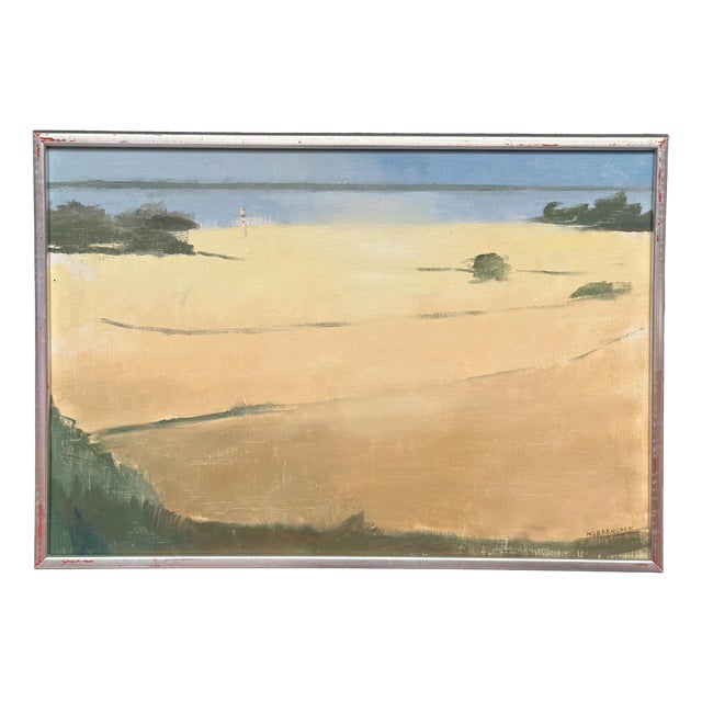 Rolf Nordengren, Västra Piren, Hven, 1980, Oil on Canvas, Framed For Sale