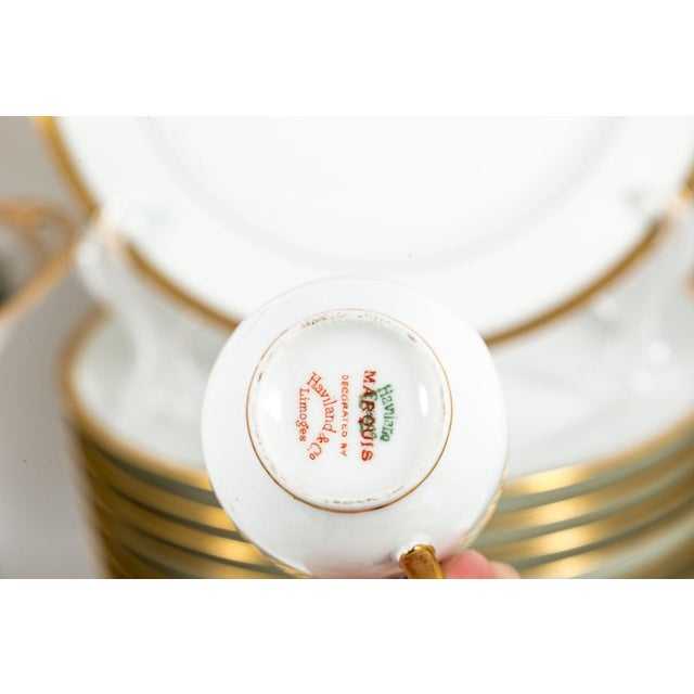 Vintage Haviland Limoges Marquis French Porcelain Dinnerware China Set With Serving Pieces—74 Pieces For Sale - Image 11 of 12