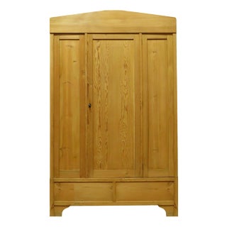 Antique Pine Knockdown Wardrobe, 1890s For Sale