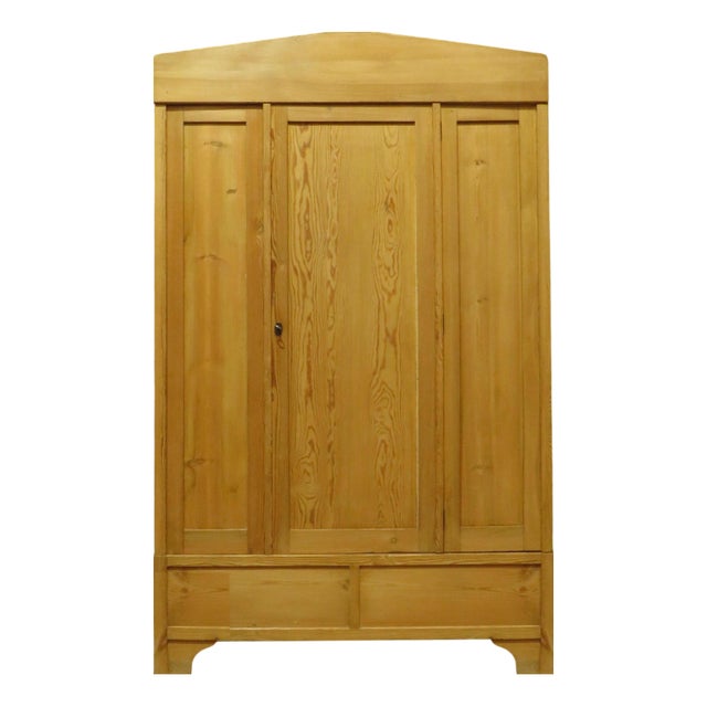 Antique Pine Knockdown Wardrobe, 1890s For Sale