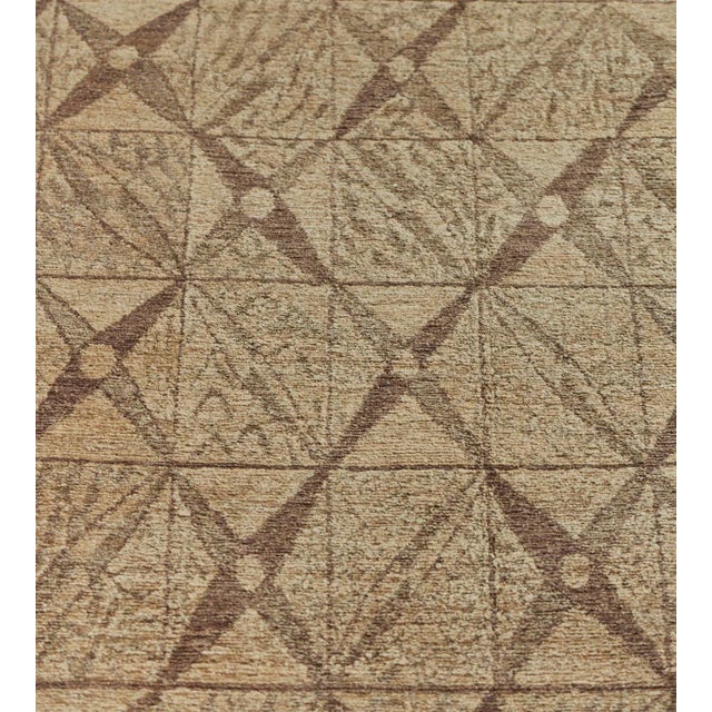 Textile Hand-Knotted Patterned All-Natural Hemp Rug For Sale - Image 7 of 8