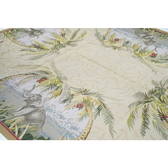 Textile French Aubusson Design Rug 7'10'' X 9'11'' For Sale - Image 7 of 10