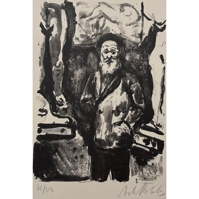 Expressionism Arbit Blatas, Lithuanian French Artist Arbit Blatas Lithograph Aristide Maillol Ecole D'Paris, 1962 For Sale - Image 3 of 6