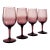 Vintage Purple Wine Glasses - Set of 4 For Sale