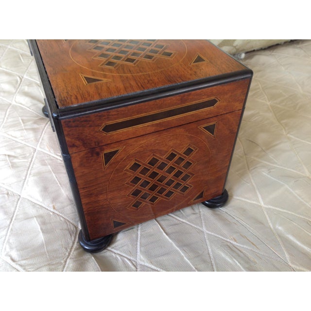 19th Century English Traditional Walnut Tea Chest Chairish