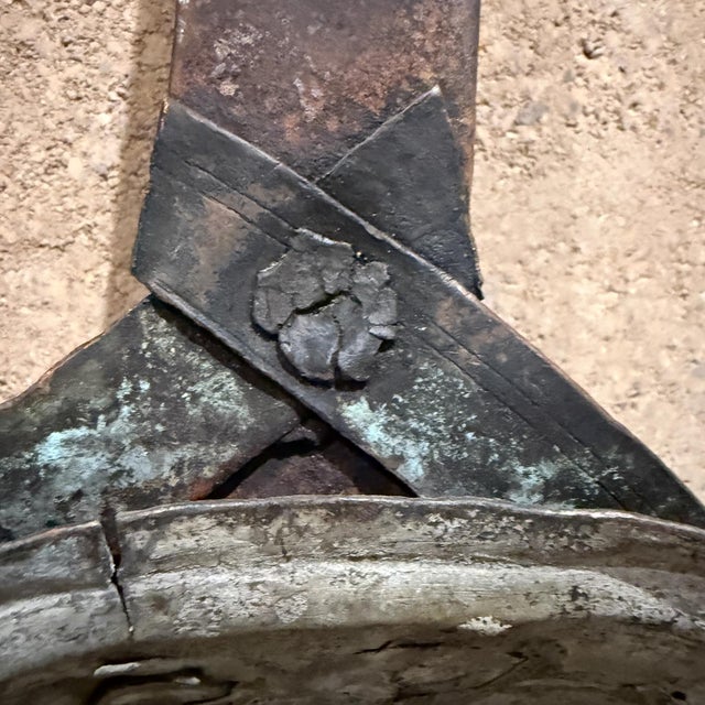 AMBIANIC presents Antique Copper Sauté Frying Pan Cookware Arts and Crafts Pan Hammered Copper and Brass unable to confirm...