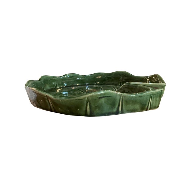 Antique French Majolica Lily Pad For Sale - Image 9 of 9