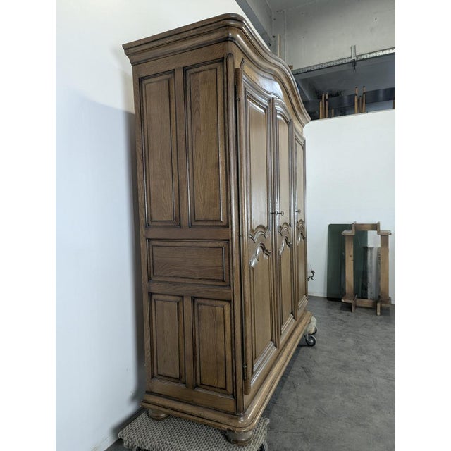 Vintage Cherrywood 3-Door Wardrobe For Sale - Image 4 of 7