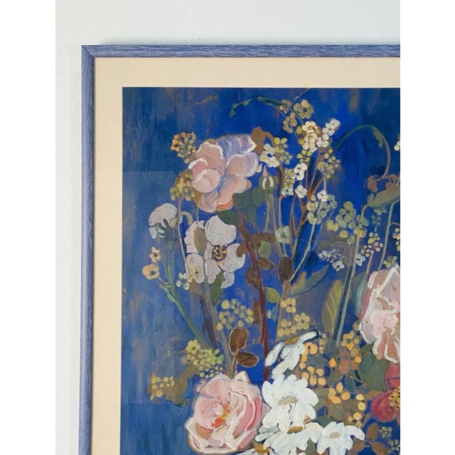 1960s Vintage Large and Colorful Still Life Gouache Painting, Circa 1960 For Sale - Image 5 of 7