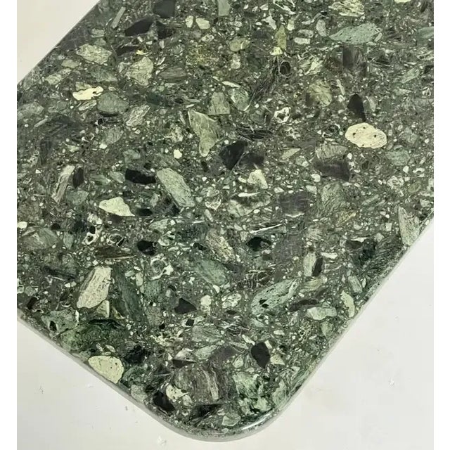 Late 20th Century Emerald Green Marinace Marble Dining or Conference Table or Desk For Sale - Image 5 of 12