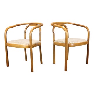 Bentwood Armchairs attributed to Antonín Šuman for Ton, Former Czechoslovakia, 1980s, Set of 2 For Sale