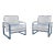 Mid Century Modern Chrome Lounge Chairs Attributed to Milo Baughman - Set of 2 For Sale