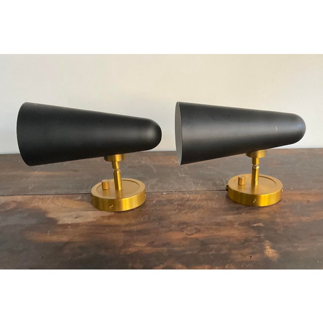 Modern Pair of Daniel Dimmable Wall Sconces by Kuzco For Sale - Image 3 of 14