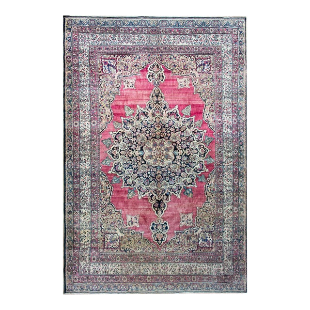 Late 19th Century Persian Lavar Kirman Rug For Sale