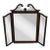 Century Furniture Claridge Collection Solid Mahogany Traditional Style 56" Pierced Pediment Tri-View Mirror For Sale