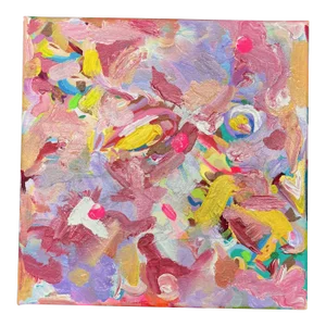 "Bash" Contemporary Original Abstract Acrylic Painting by Lee Ten Hoeve