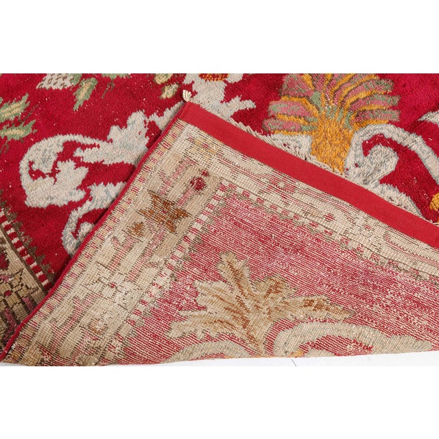 Turkish Authentic Turkish Ghiordes Red Rug For Sale - Image 3 of 8