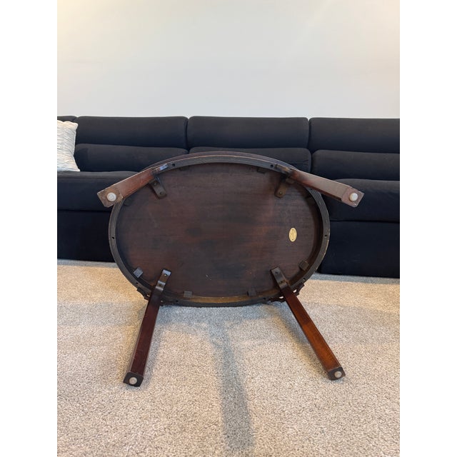 Brown Late 20th Century Councill Craftsmen Georgian Mahogany Tray Table For Sale - Image 8 of 8