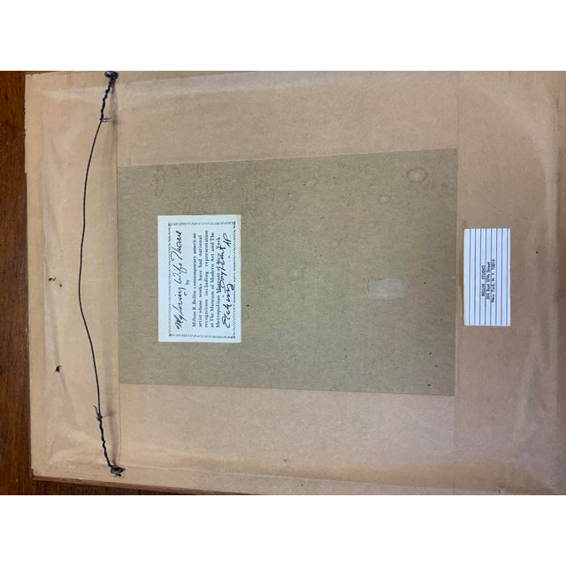 20th century artist Milton R. Bellin, beautiful dry point etching titled and signed in pencil on front of artwork “To My...