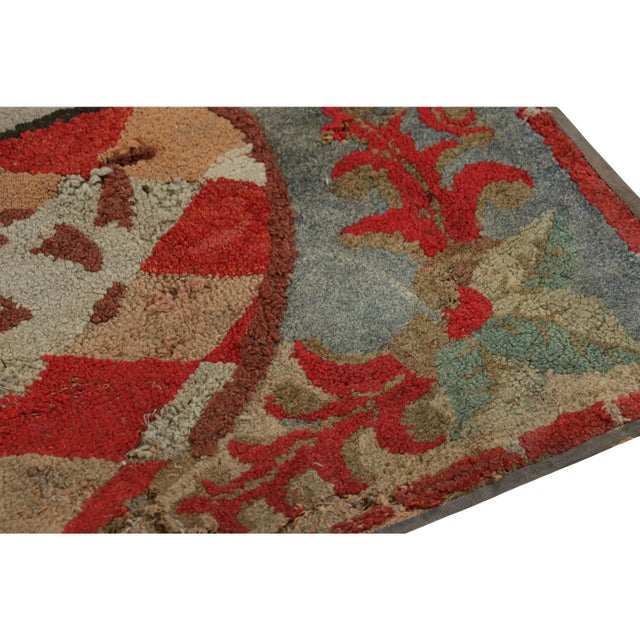Antique Hooked Rug With Animal Pictorials and Floral Patterns, From Rug & Kilim For Sale In New York - Image 6 of 7