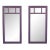 Pair of Mid Century Mirrors Newly Painted in Light Plum Color For Sale