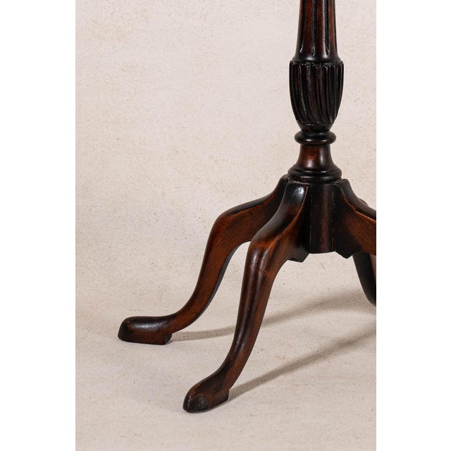 English Antique English Mahogany Oval Wine Table For Sale - Image 3 of 5
