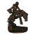 Vintage Bronzed MetaL Cowboy & Horse Sculpture Signed & Marked For Sale