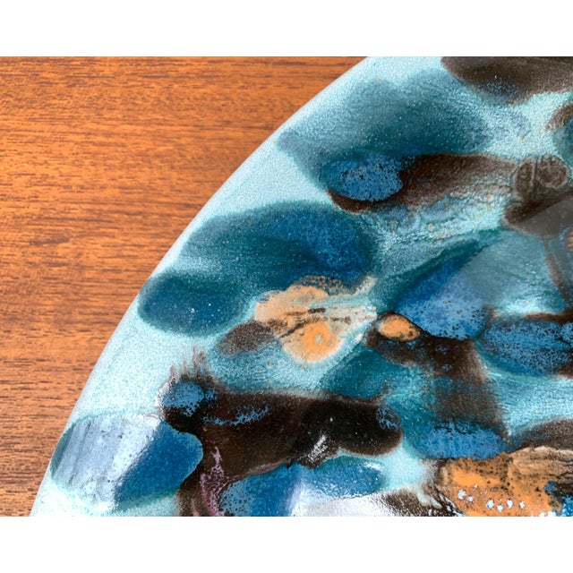 Vintage German Handpainted Wall Plate, 1970s For Sale - Image 3 of 17