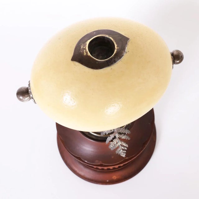 Mid-Century Modern Ostrich Egg Candlestick For Sale - Image 3 of 8
