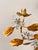 1950s 1950s Pair of Gilt Tole Candle Sconces With Glass Flowers For Sale - Image 5 of 8