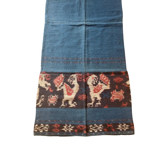Tribal Rare Ikat Textile From Timor Stunning Tribal Motifs & Colors, Indonesia C. 1950 For Sale - Image 3 of 7