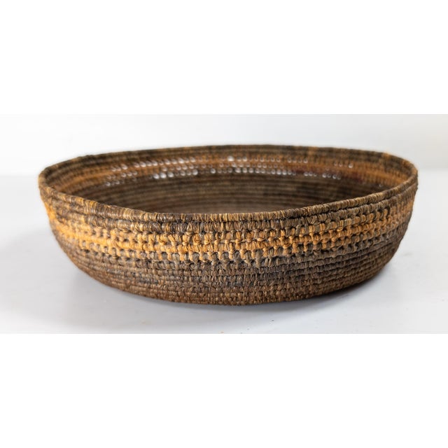 Early 20th Century Southwest Native American Indian Coiled Basket, Pima or Papago For Sale - Image 4 of 13