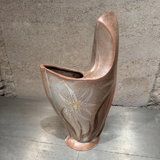 Vallauris Mid-Century Biomorphic Vallauris Ceramic Vase Dove For Sale - Image 4 of 12
