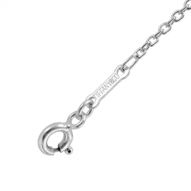 Tiffany & Co. Elsa Peretti 925 Sterling Silver Open Heart Pendant Necklace For Sale In Houston - Image 6 of 8