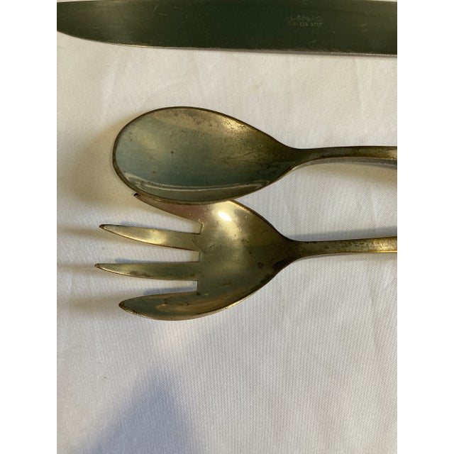 1950s Vintage Parrot Knife, Spoon, & Fork Set- 3 Pieces For Sale - Image 5 of 6