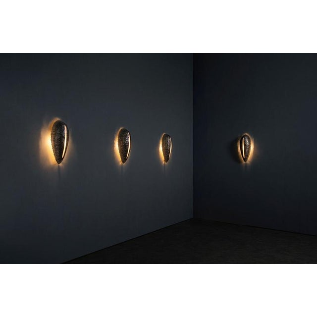 Gravity Sconce in White Cast Bronze by William Guillon For Sale - Image 11 of 12