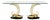 1980s San Sen, Brass & Glass Swan Console Table for Art House Jofral Spain, Labeled For Sale