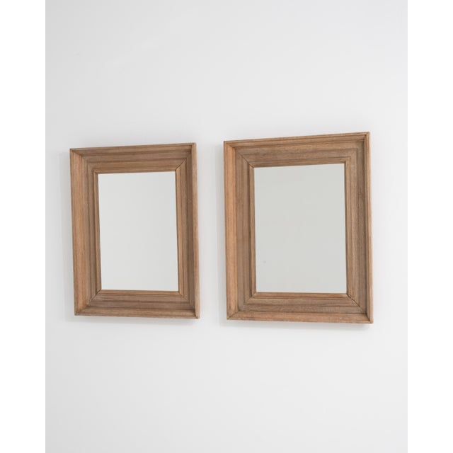 19th Century French Pair of Oak Wall Mirrors For Sale In Greensboro - Image 6 of 10