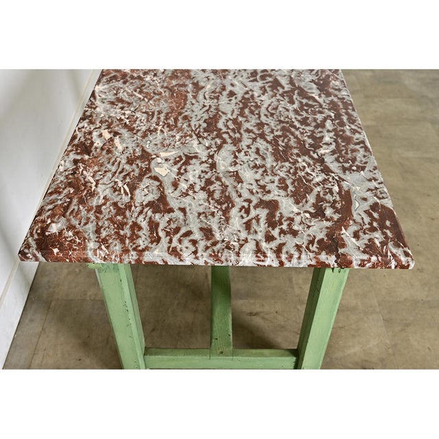 French 19th Century Marble-top Work Table For Sale - Image 15 of 16