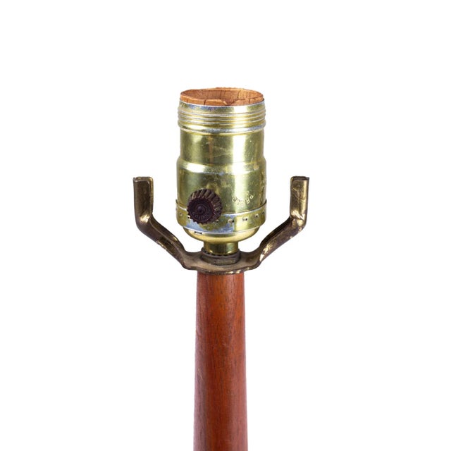 Clay and Walnut Table Lamps - Pair For Sale In Chicago - Image 6 of 8