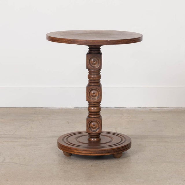 Charles Dudouyt 1940s Petite French Wood Side Table by Charles Dudouyt For Sale - Image 4 of 9