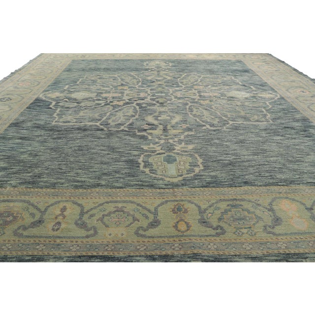 Large Turkish Oushak Rug - 12'02 X 14'09 For Sale - Image 4 of 9