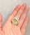 Bochic Capri Vintage Lemon Topaz & Sapphire Ring, 18K Gold & Silver For Sale - Image 9 of 10