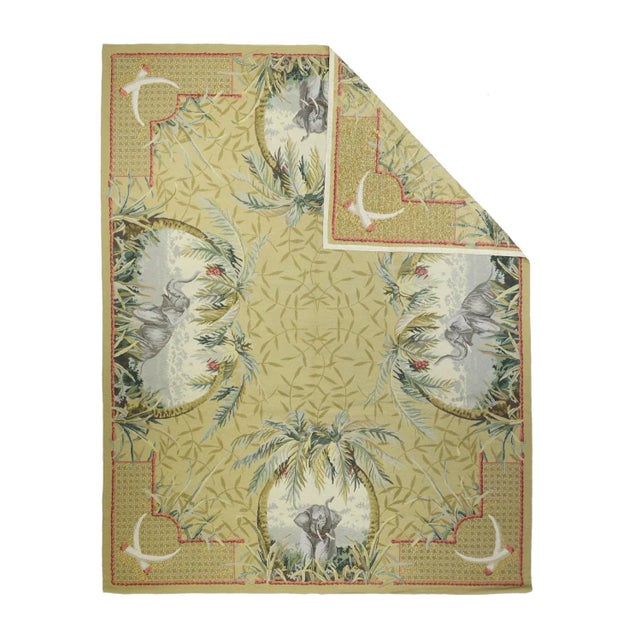 French Aubusson Design Rug 7'11'' x 10'0". Usually English or French, often with repeating allover designs executed with...