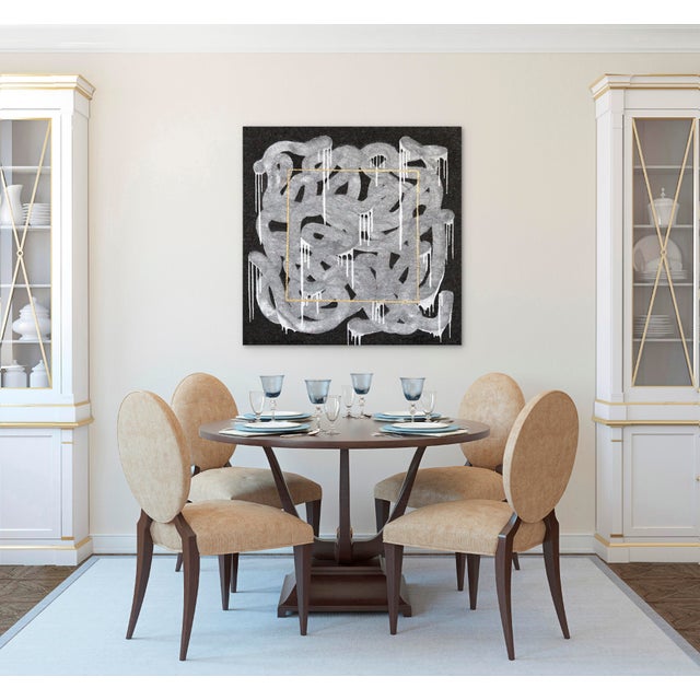 Gray ''Fruity Ramen: Ghosted'' Contemporary Abstract Mixed-Media Painting by Jason DeMeo For Sale - Image 8 of 9